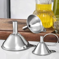 3 pieces stainless steel kitchen funnel 3 sizes oil funnel wine funnel integrated liquid dispenser kitchen appliances