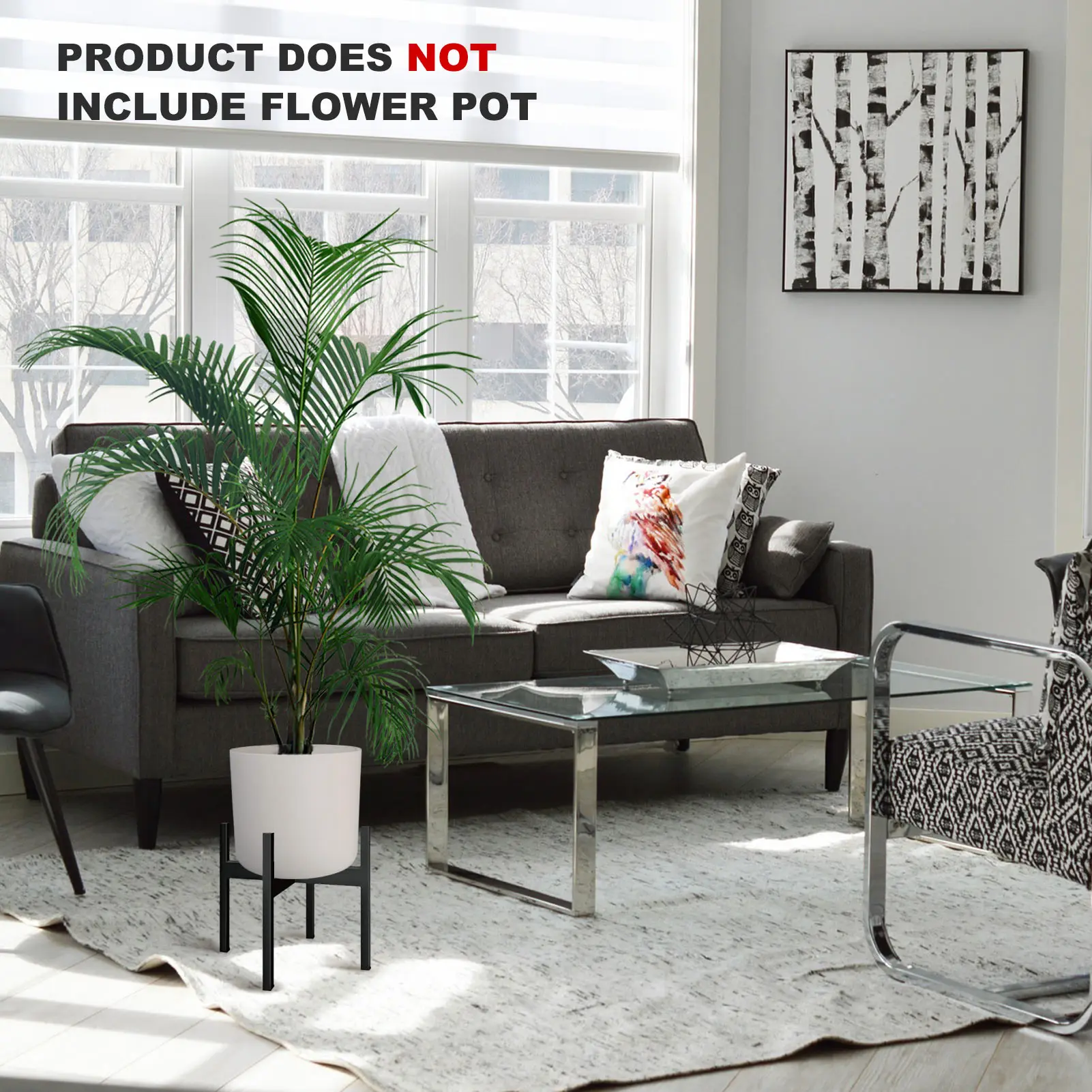 Подставки для растений AWNIC черный Наружный металлический держатель горшков и