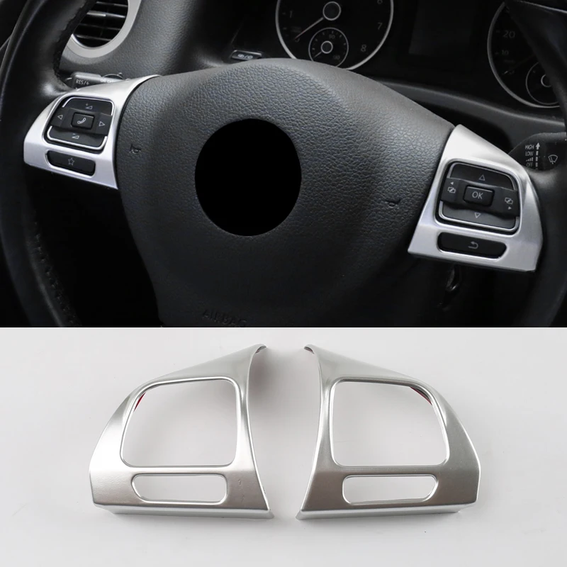 

Steering Wheel Chrome Cover Trim Insert For Golf 6 Mk6 Passat B7 CC EOS Tiguan Jetta Touran Sharan Caddy Badge Bezel Sticker