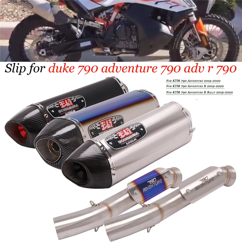Slip On For KTM790 KTM890 ADV DUKE 790 890 Adventure R 2020 2021 Full System motorcycle exhaust muffler middle connection tube
