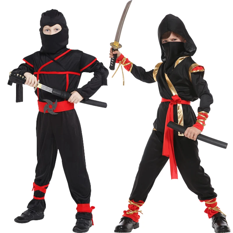 ninja for children boys costumes cosplay costume martial arts ninja costumes for kids fancy party decorations supplies uniforms free global shipping