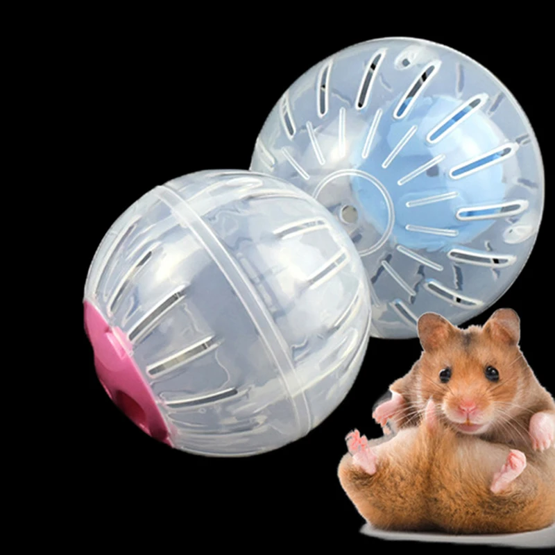 

10cm Breathable Clear Ball Without Bracket Hamster Pets Product Small Running Ball 2Colors Plastic Fit For Small Pets Pink blue