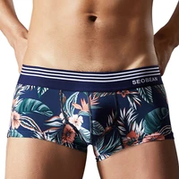 floral underpants mens underwear boxers trunks cotton sexy gay man cueca boxer shorts male lingerie underware slip homme for men