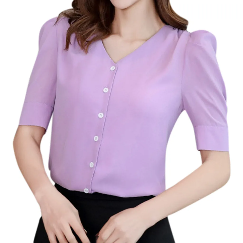 SAGACE женские модные рубашки с глубоким v-образным вырезом и коротким рукавом 2020
