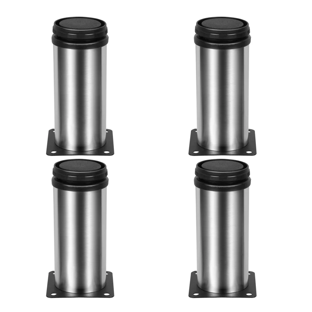 

4pcs Cabinet Legs Round Stand Height Adjustable Stainless Furniture Legs