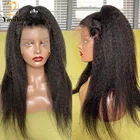 Парик женский прозрачный прямой из натуральных волос, 13x 4