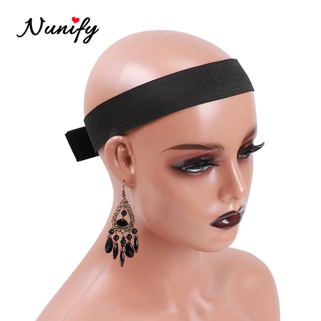 Nunify Black Removable Melt Band For Lace Frontal Anti Slip Elastic Band  For Making Wig Cap Highest Qualtiy Adjustable Headband