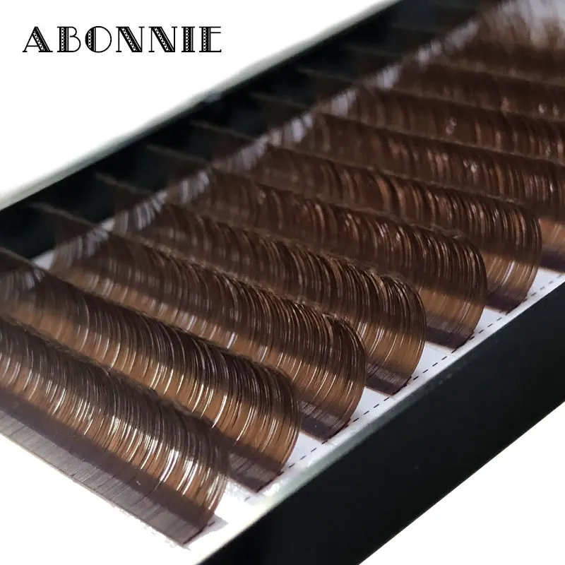 Abonnie норковые мягкие Индивидуальные Накладные темно коричневые ресницы