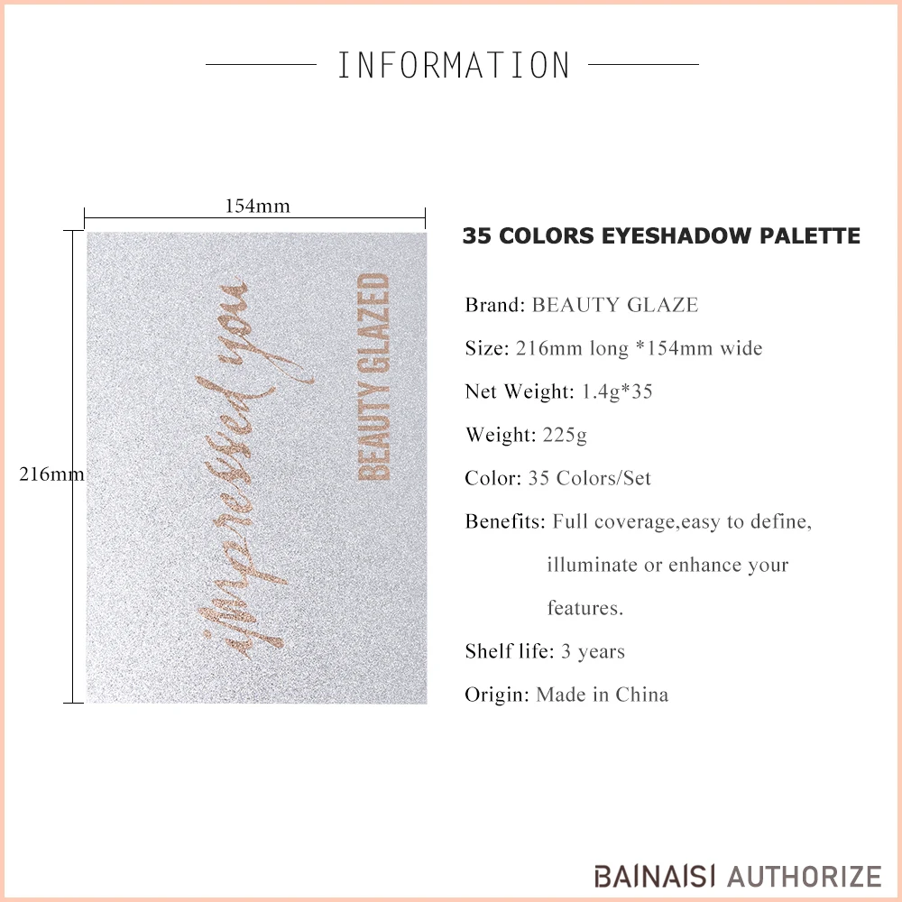 Beauty Glazed новые брендовые нюдовые тени для век палитра макияжа натуральная 35