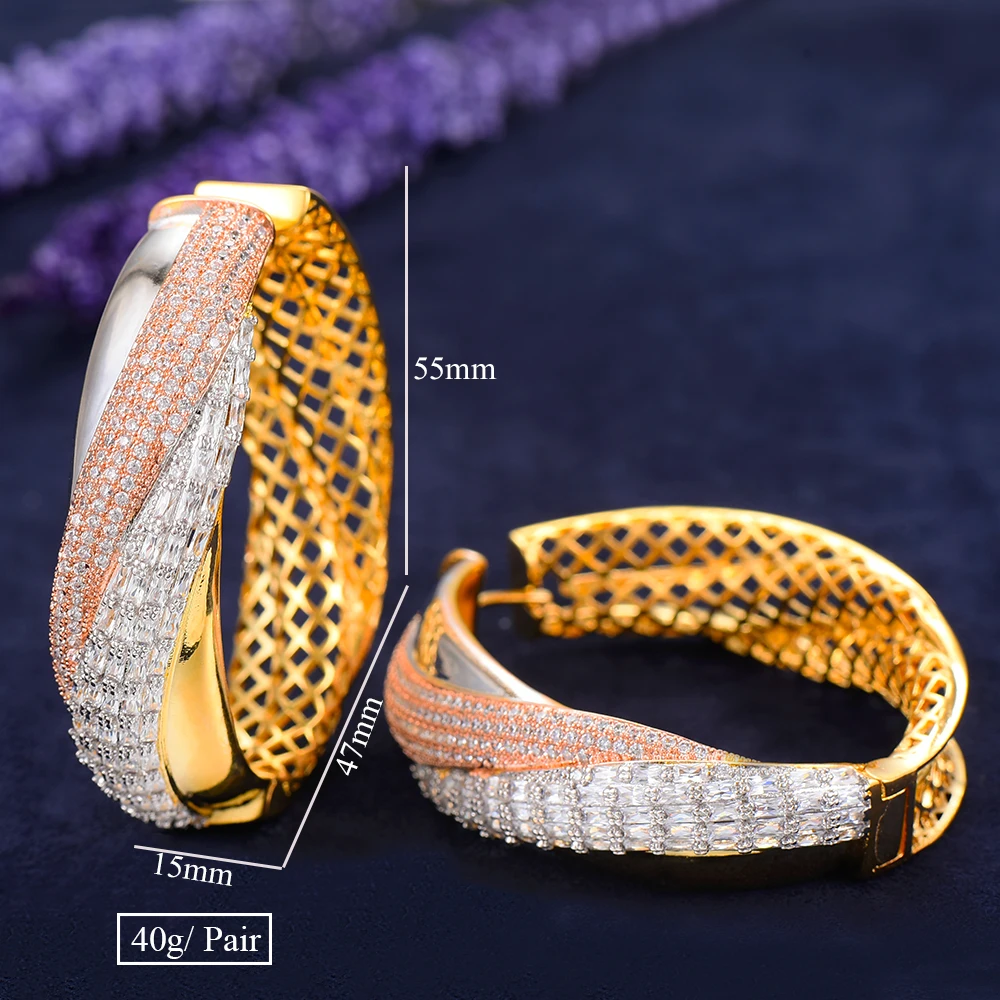 

missvikki Gorgeous Luxury wide Big Hoop Earrings Hollow High Quality Never Fade Women Wedding Anniversary Jewelry Gift Fashion