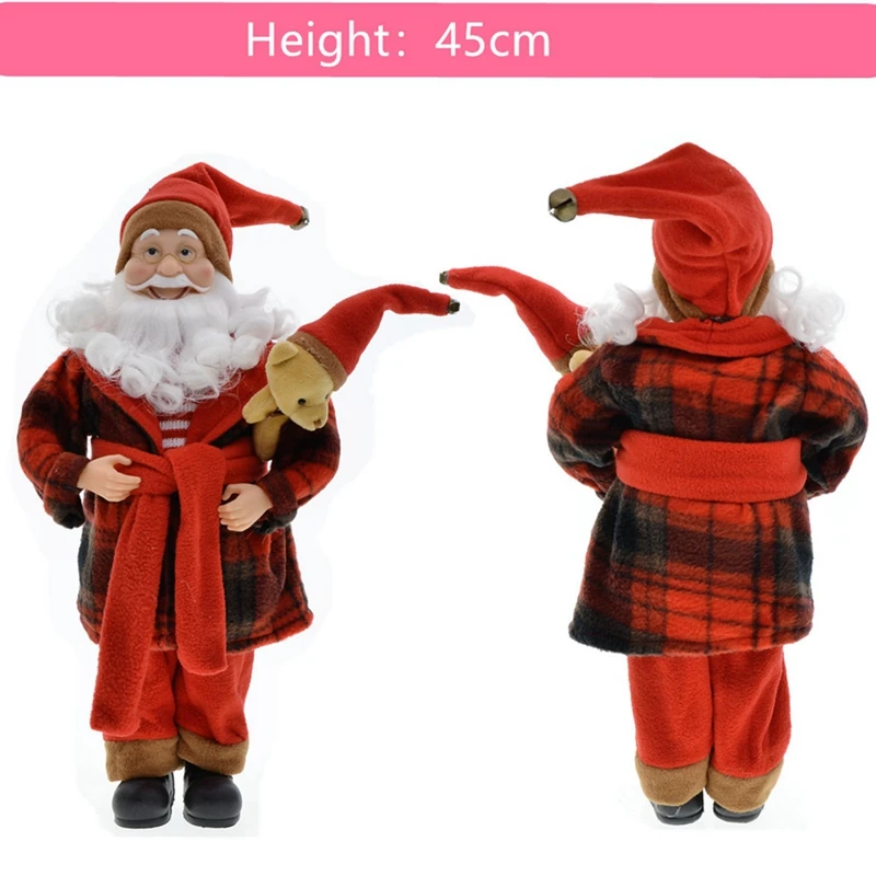 New Year Christmas Decorations For Home Santa Claus 45Cm Children's Gifts Hotel Coffee Shop Window Ornaments | Дом и сад