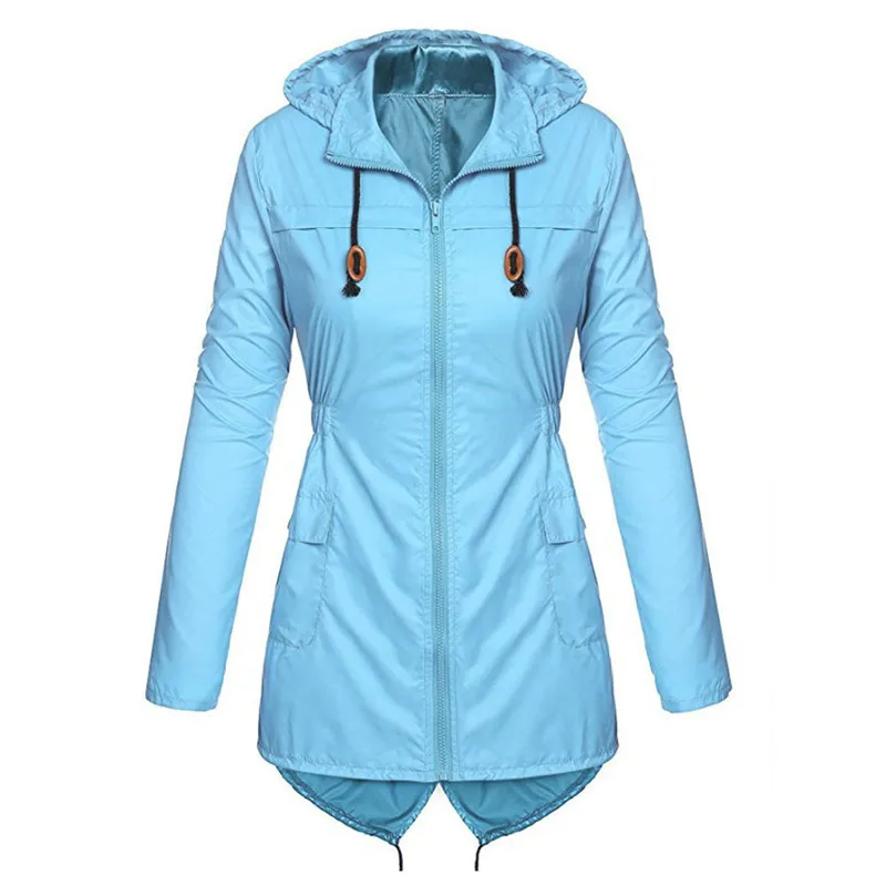 Спортивное пальто ветровка для женщин 2019 Новинка весна осень легкий однотонный