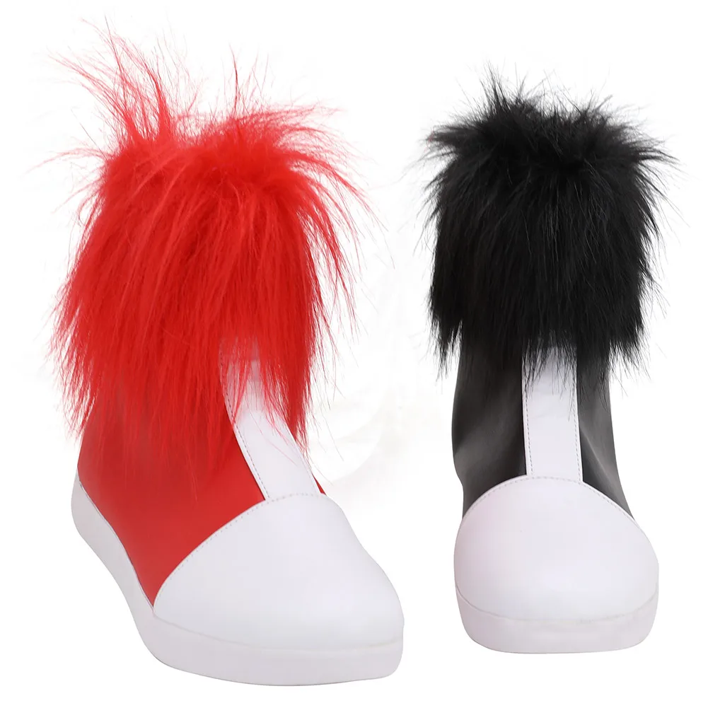 Ботинки женские короткие черно красные для косплея Аниме обувь на заказ мужчин и