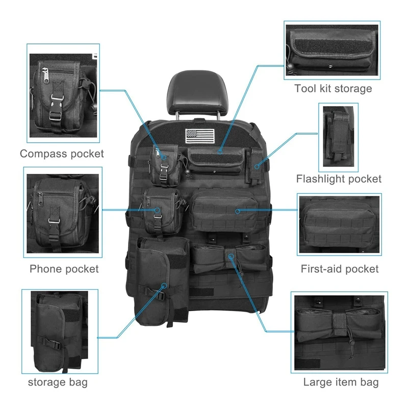 Универсальный чехол для сиденья с органайзером сумка хранения несколькими