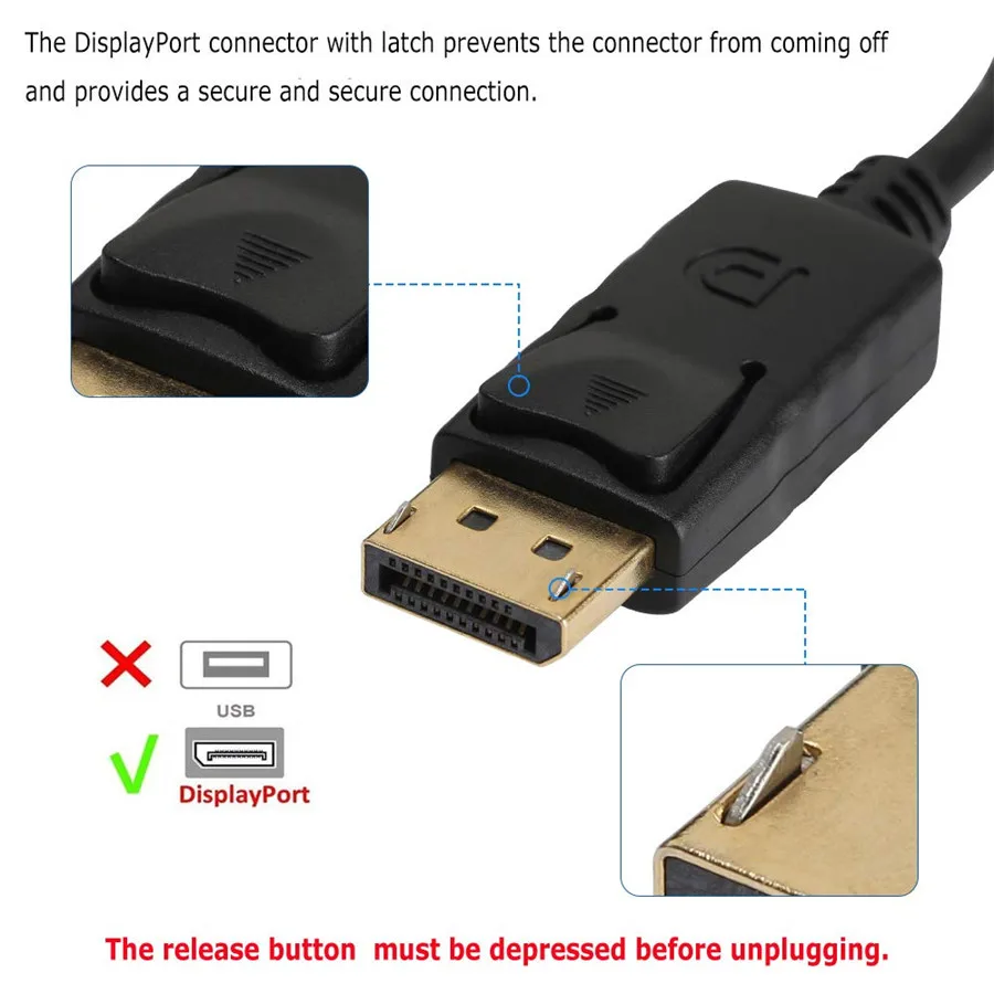 Мульти Функция Dp к HDMI/DVI/VGA для мужчин и женщин 3 в 1 адаптер конвертер кабель