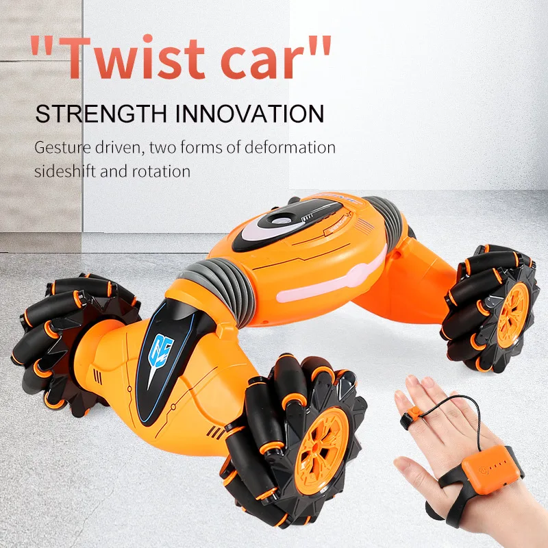 

RC Car Gesture Sensing Twisting Off Road Remote Control Double Side Stunt Car Drift Carro De Controle Remoto Kids Car Toy E5YKC