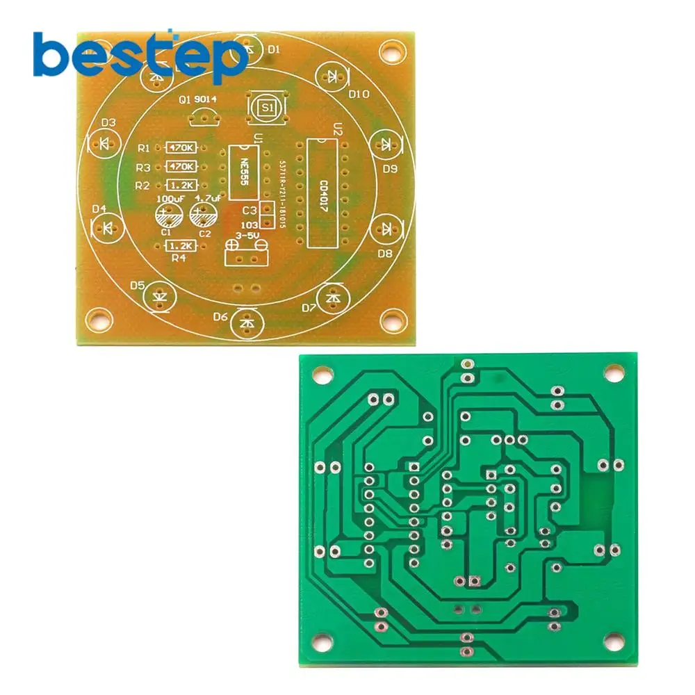 Счастливый роторный люкс электронный CD4017 NE555 самостоятельно светодиодный