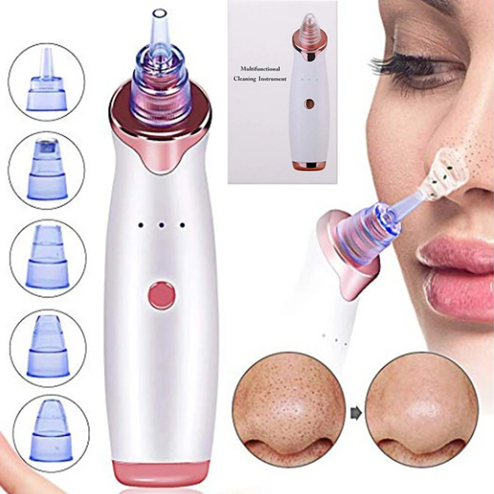 

Small Bubble Blackhead Instrument Blackhead Removal Device Electric Face Cleaner Water Circulation Skin Beauty Instrument USB