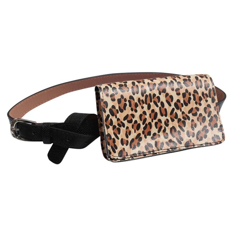 Женские поясные сумки с леопардовым принтом винтажные деловые классические