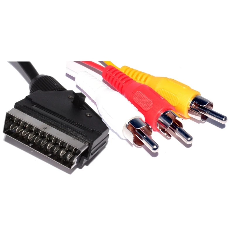 1 8 м AV SCART аудио-видео кабель ТВ-провод для NES RGB штекер совершенно новый RCA видео FC |