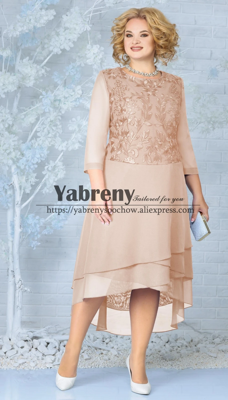 

New Style Champagne Mother's Dresses for Special Event
