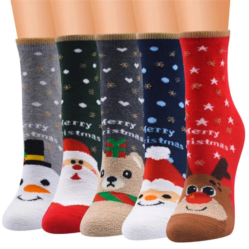 

Fashion Christmas Stockings Women Funny Cute Cartoon Winter Personality Stocking Kawaii Warm Comfortable Stockings