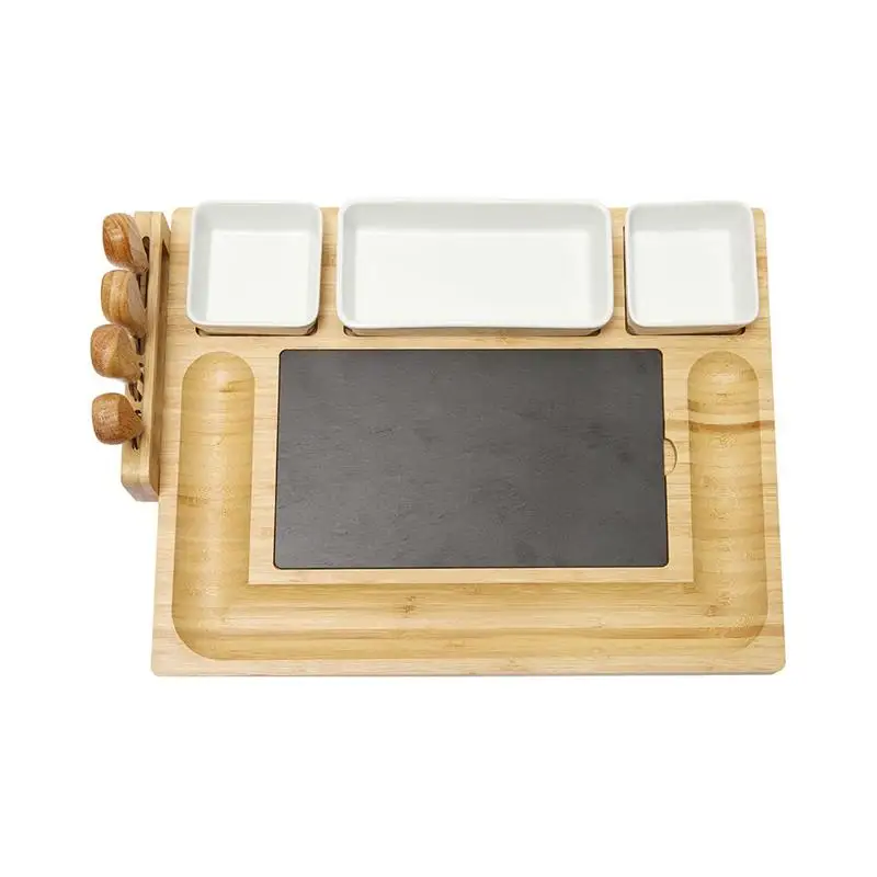 

1 Set Delicate Practical Durable Creative Convenient Serving Tray Cheese Board Cheese Board Set for Home