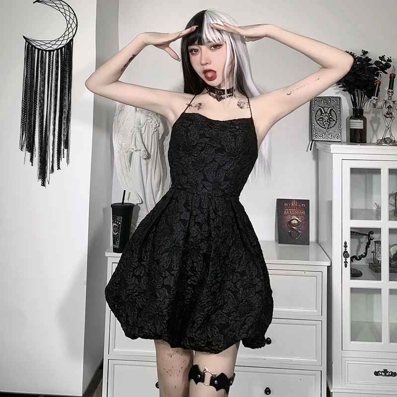 DMLFZMY готическое сексуальное черное летнее платье женское винтажное