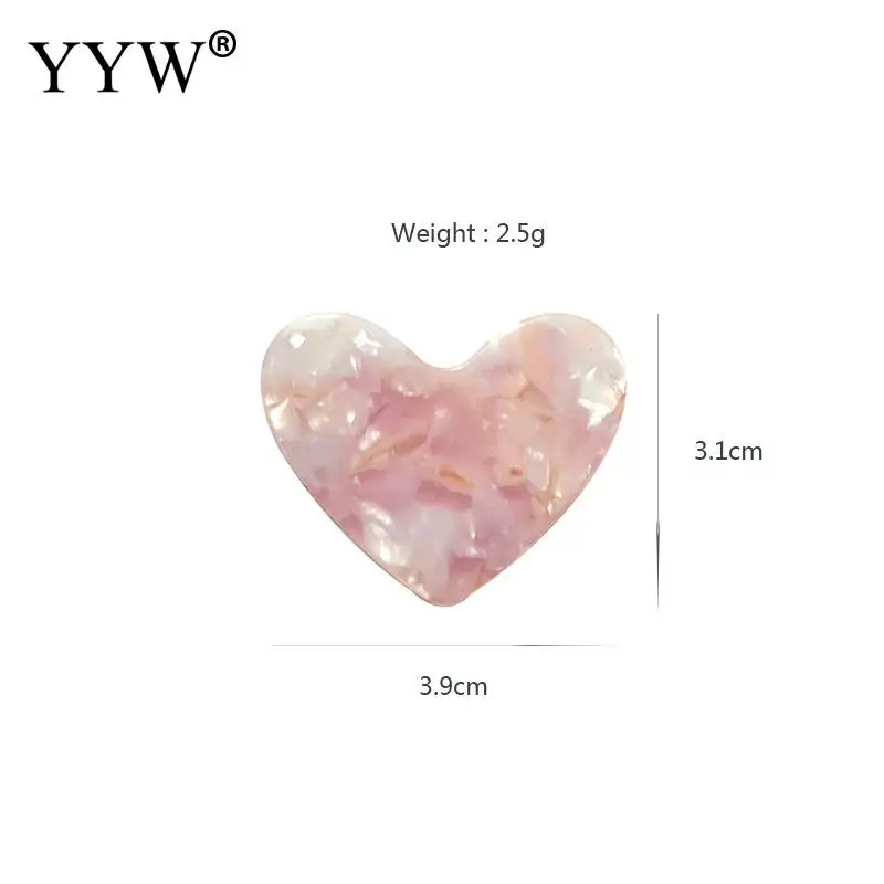 

Acrylic Heart Shape Pendant Accessories For Diy Or Handmade Bracelet Necklace Or Earrings Accessories For Female Daily Wear