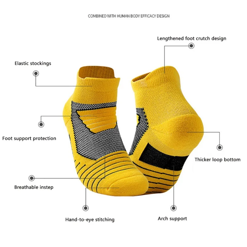 

Unisex Outdoor Running Sport Socks Short Tube Anti-Sweat Breathable Socks Basketball Soccer Sports Socks for Women Men