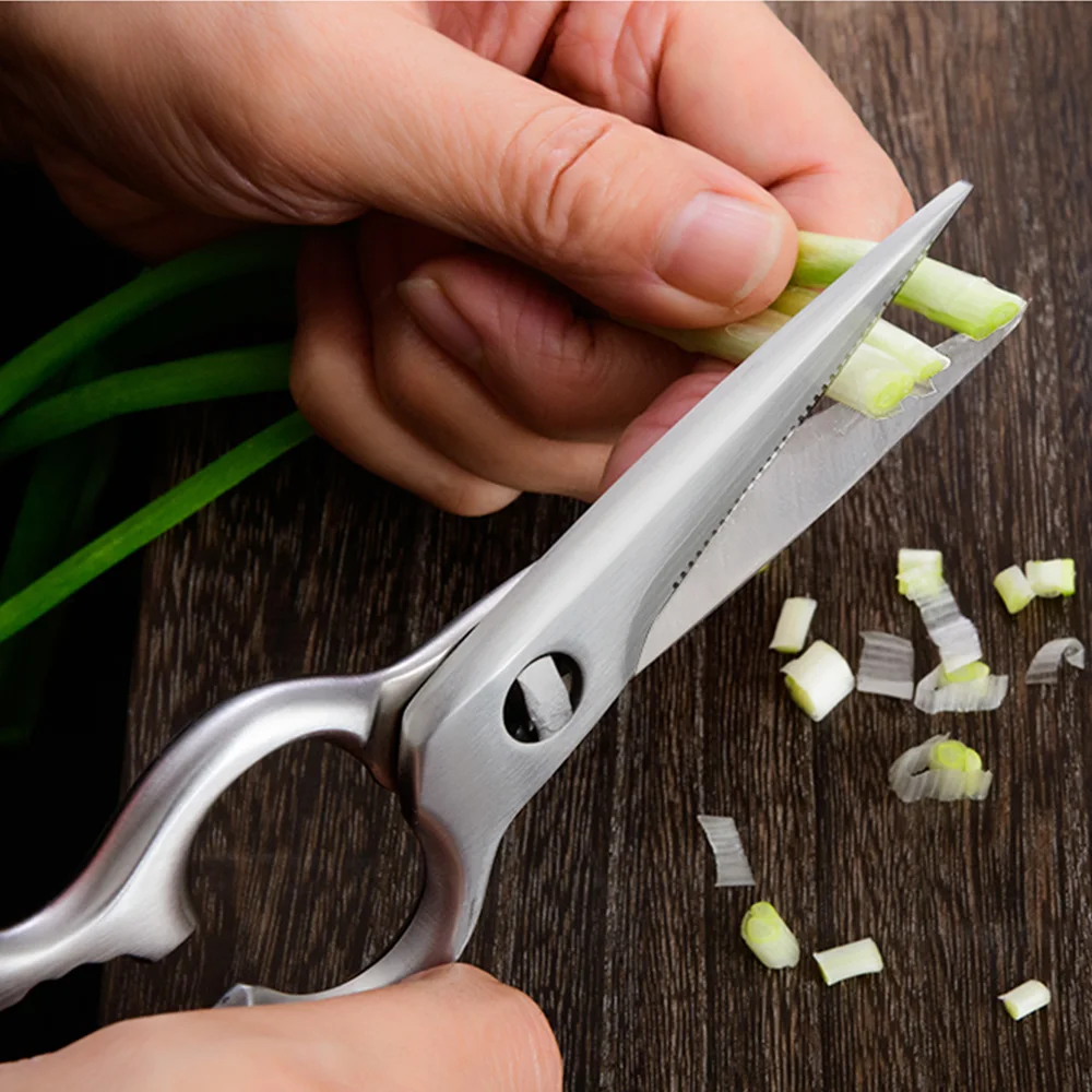 

Functional Kitchen Scissors Washable Stainless Steel Scissors For Nut Chicken Bone Vegetable Removable Shear Tools