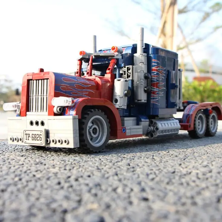 849 Шт Тяжелые контейнерные грузовики серии Technic модели Peterbilt строительные блоки