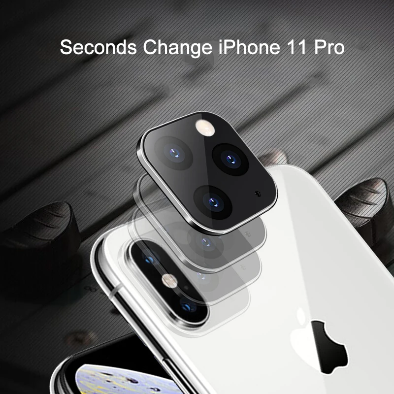 Металлическая рамка для объектива камеры для iPhone X XS MAX секундная Замена iPhone 11 Pro Max Защитная кольцевая крышка Защитное стекло для камеры