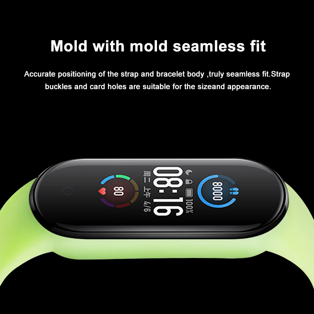 YAYUU светящийся ремешок на запястье для Xiaomi Mi Band 6 5 4 3 силиконовый сменный ночник