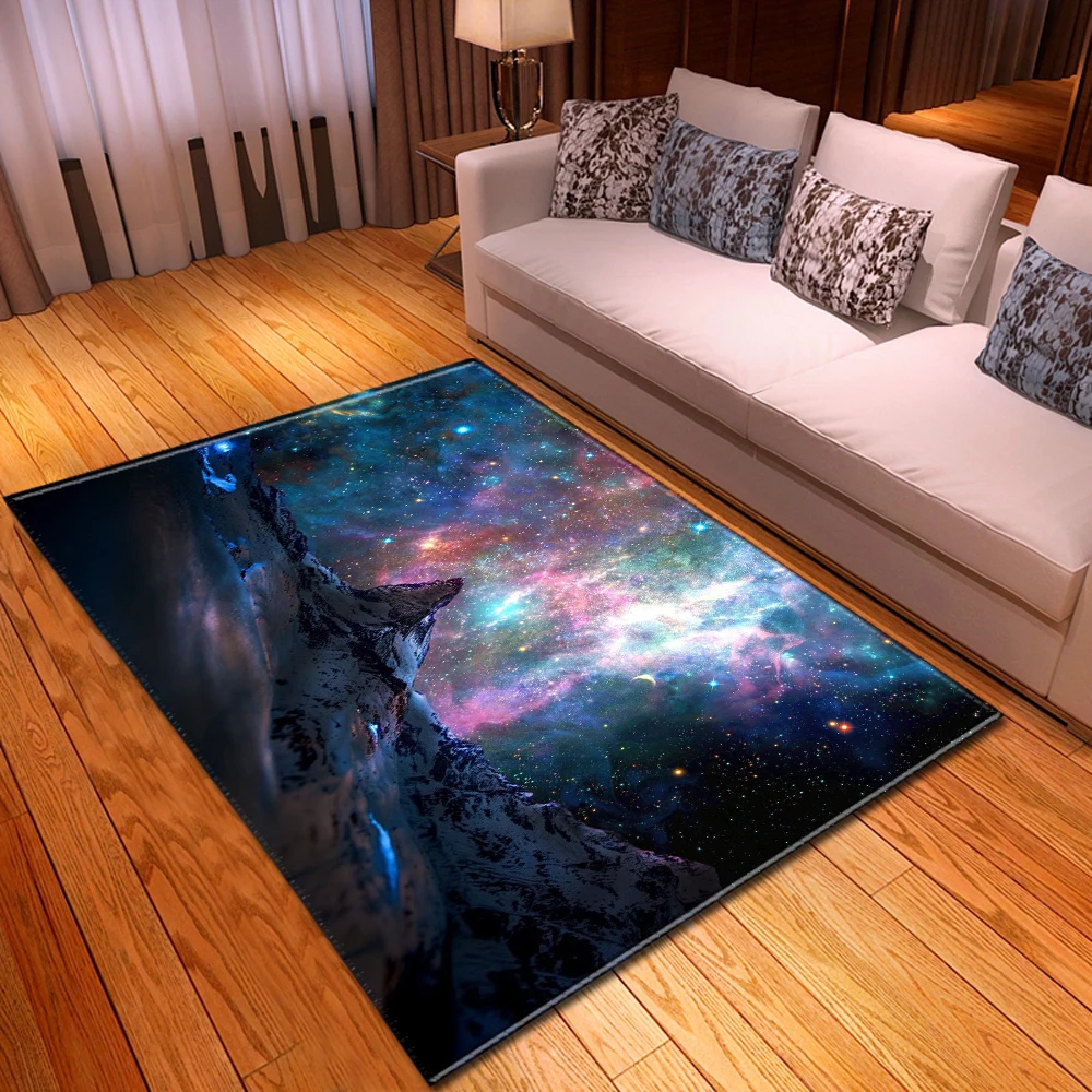 3D Вселенная Галактика гостиная ковер мягкая столовая космическая планета