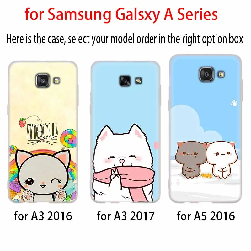 Kawaii Molang мультфильм аниме собака Кот чехол силиконовый для Samsung A6 A8 A7 A5 A3 Plus 2018 2017 2016