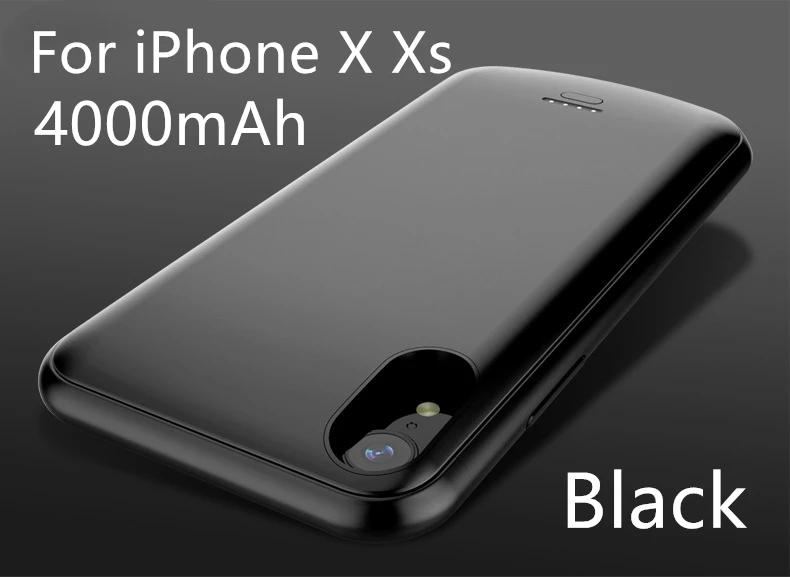 Чехол для зарядного устройства для iPhone SE, SE, 5, 5S, 4000 мА/ч, внешний аккумулятор, зарядка, внешний аккумулятор, чехол для iPhone 5, 6, 7, 8 X XS, MAX, чехол для аккумулятора s - Цвет: For iPhone X Xs