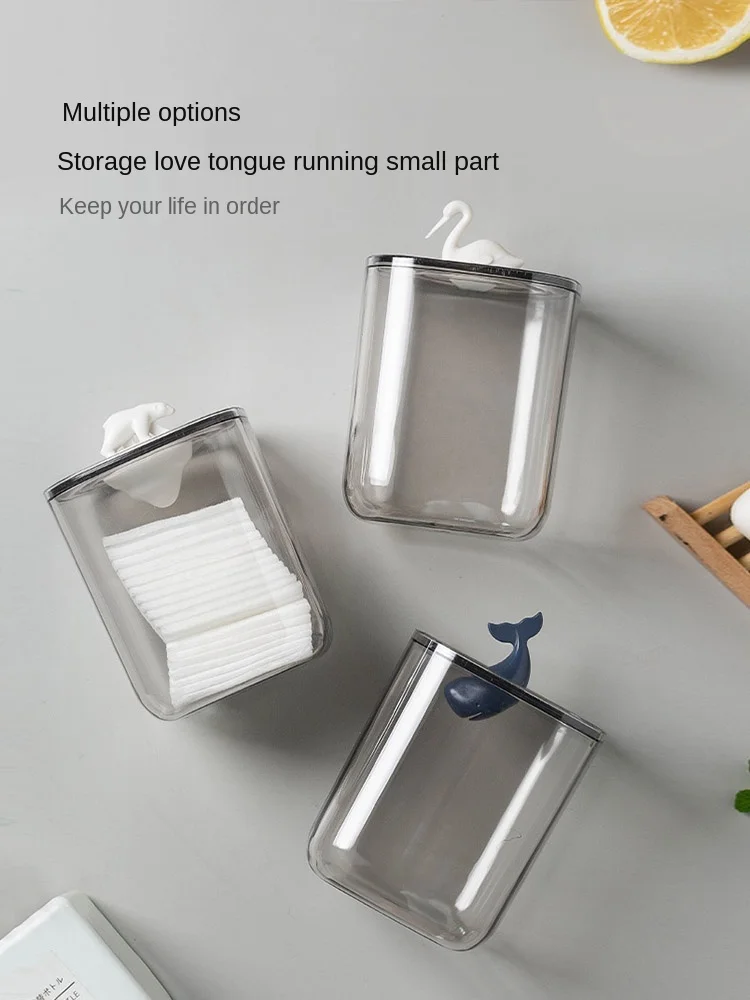 Cotton Pad Storage Box Cute Desktop Dustproof and Transparent Creative Swabs Facial Wipe Boxes | Дом и сад