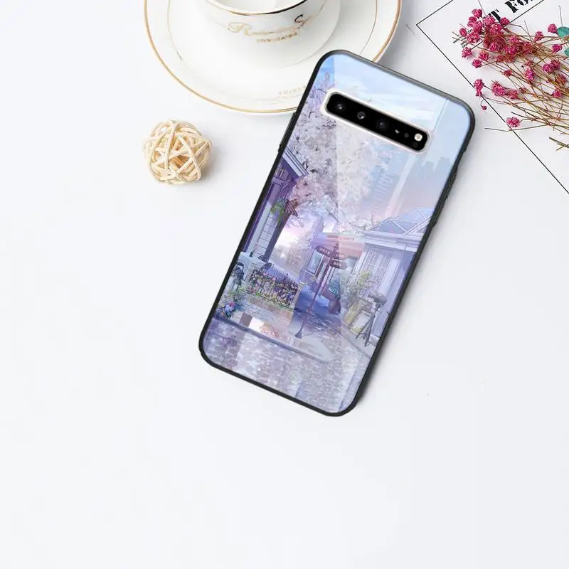 

Comic Scenes Glass Phone Case For Samsung Galaxy S20 Ultra S10 S9 S8 S7 Plus Edge S10 E Lite Note 8 9 10 Pro Cover