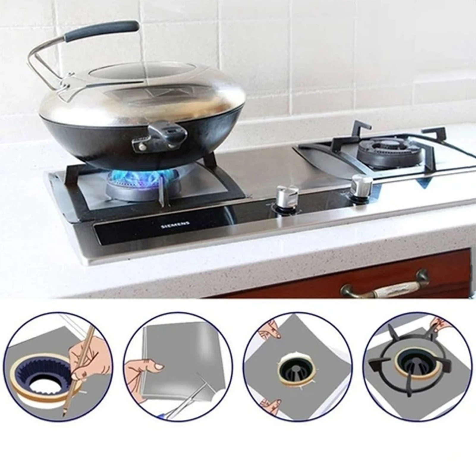 1 шт. плита защитная крышка лайнер защитное покрытие для газовой плиты газовая