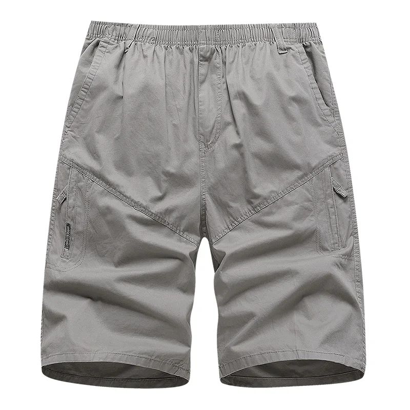 

Men'S Shorts Cargo 2021 Summer Casual Bigger Pocket Classic 100% Cotton Brand Male Short Pants Trouers