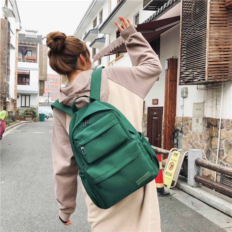 Fashion Waterproof Nylon Backpack for Women Multi Pocket Travel Backpacks Female School Bag for Teenage Girls Book Mochilas