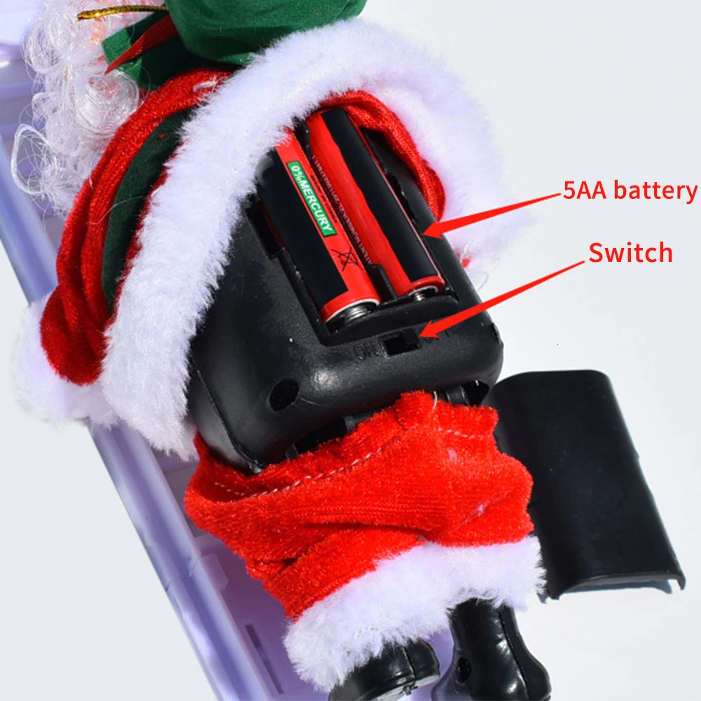 Прекрасный Рождественский Санта Клаус Электрический подъем лестничная веревка