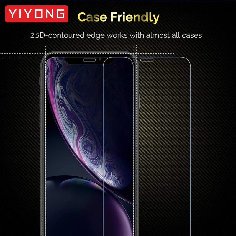 YIYONG HD прозрачное закаленное стекло для iPhone 11 Pro Max Защита экрана Apple X XR XS 12 Мини