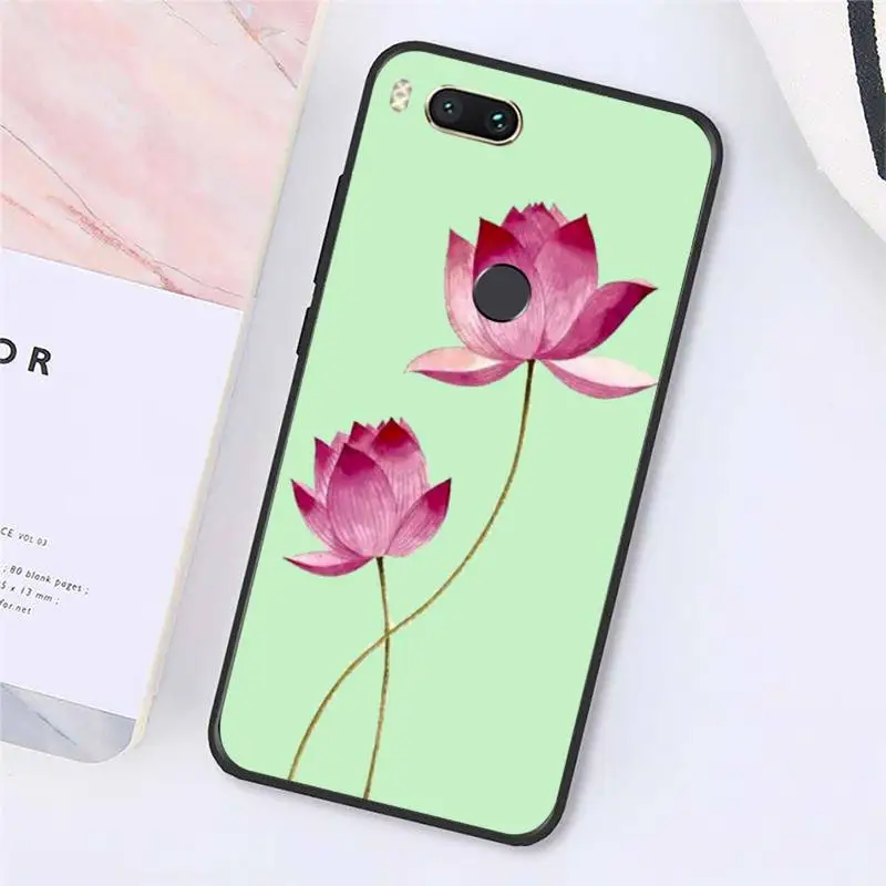 Чехол для телефона с акварелью цветком одуванчиком лотосом лавандой Xiaomi Redmi note 7 8