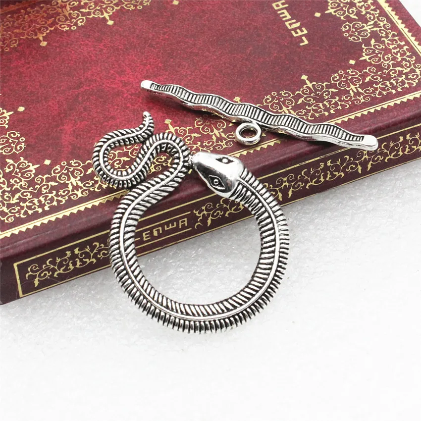 5 компл./лот античная серебряная складная застежка-карабин для ожерелий