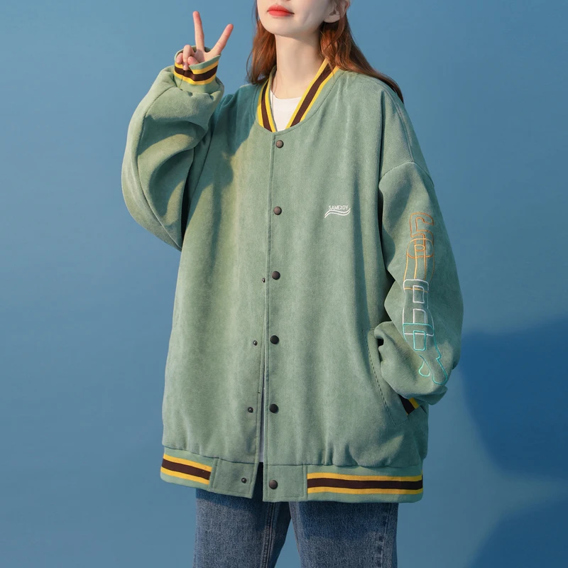 

Куртка женская Вельветовая в стиле хип-хоп