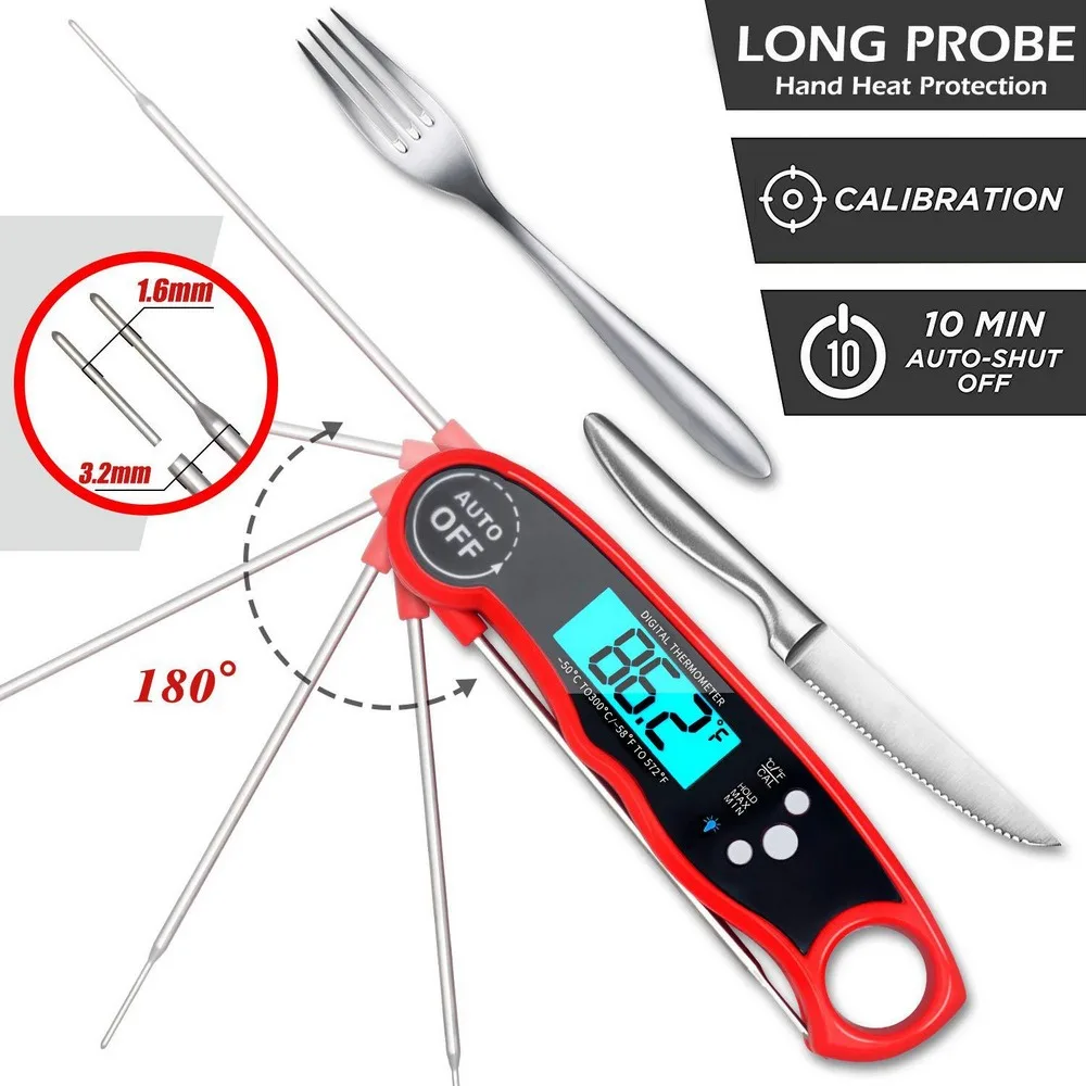 

Electronic Food Thermometer Digital BBQ Thermometer Water Milk Meat Memory Temperature Measurement Waterproof Kitchen Tool