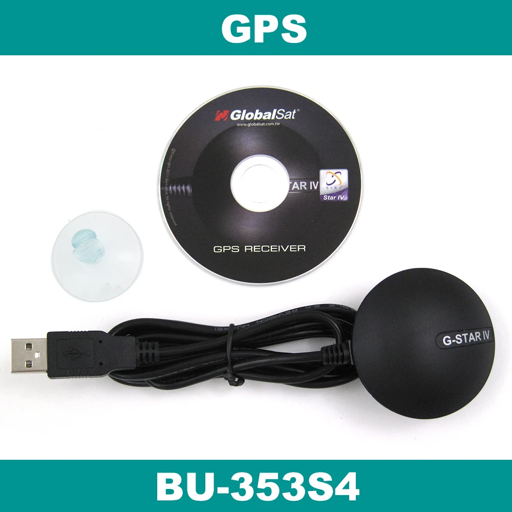 BU-353S4 GPS Receiver Wholesale Waterproof GlobalSat BU353S4 gps Cable USB interface G Mouse Magnetic | Электроника