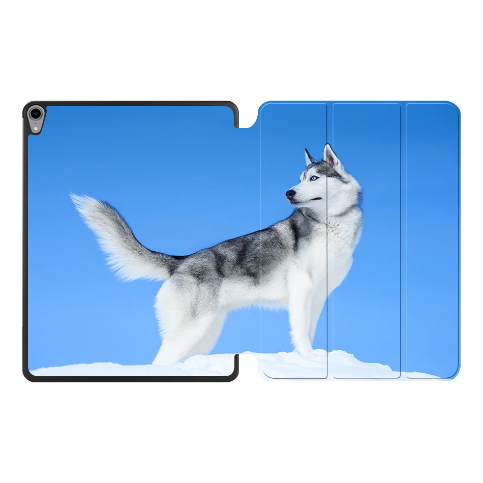 IP12 MTT из искусственной кожи чехол для iPad Pro 12,9 дюйма выпуск A1895 A003 Магнитный трехслойный флип смарт-чехол милый кот и собака чехол для планшета - Цвет: IP12